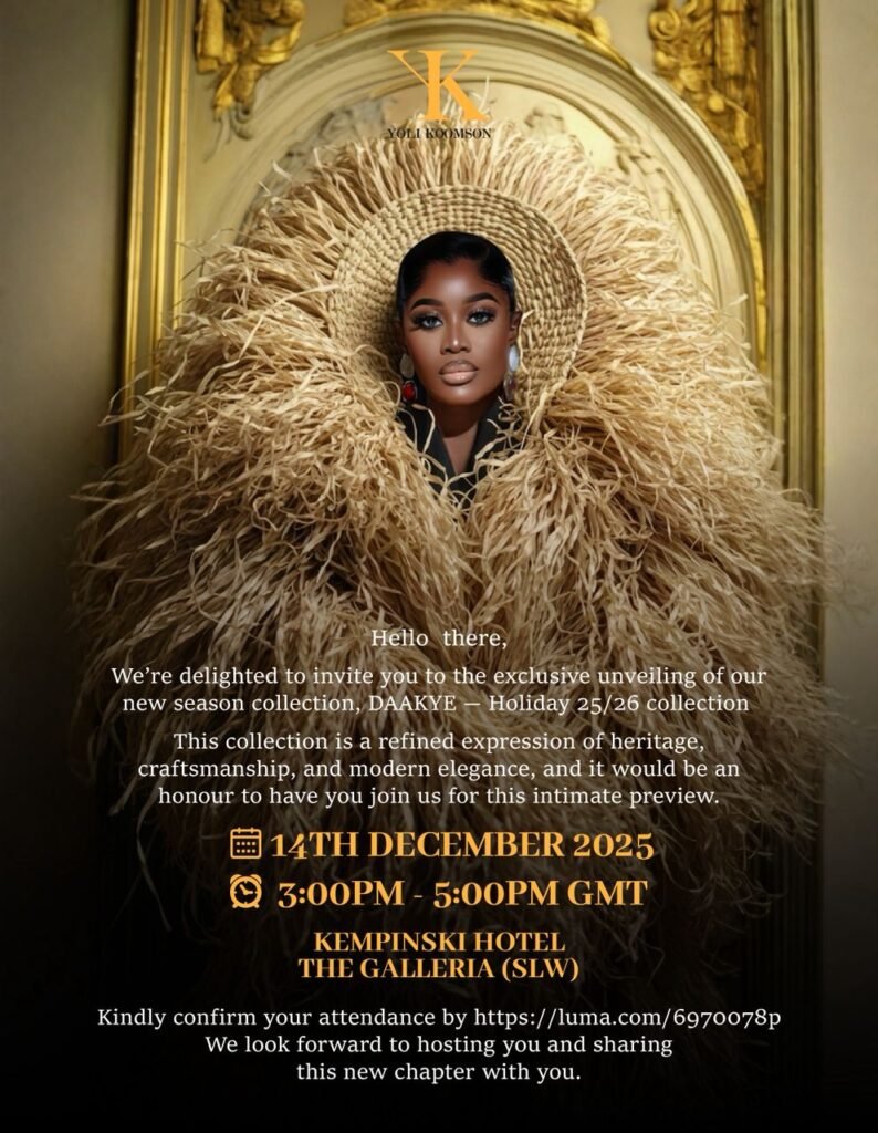 Yoli Koomson stages fashion show to unveil ‘Daakye’ Holiday Collections on Sunday