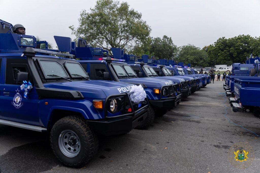 President hands over 40 armoured vehicles to Police